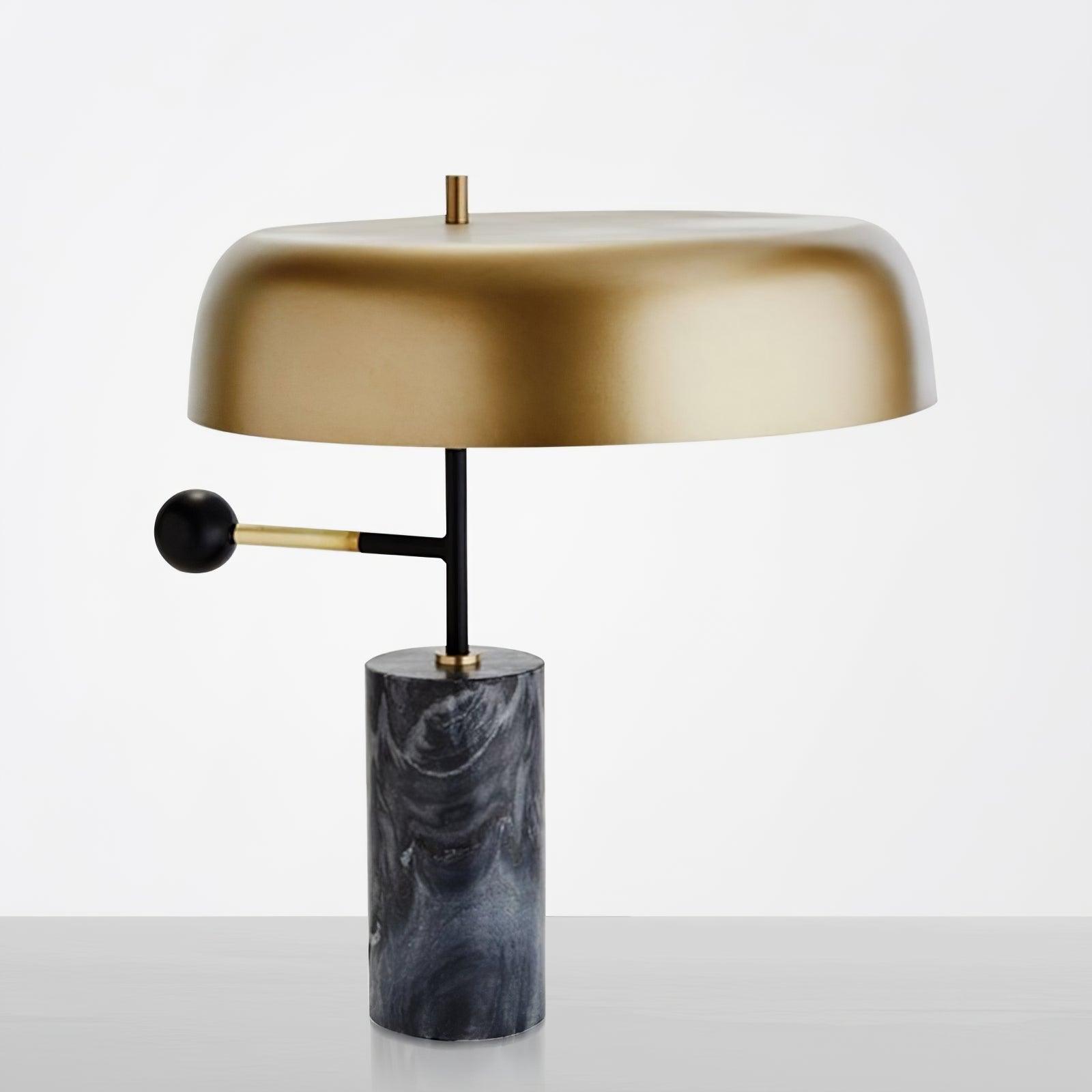 Elegant Marble Table Lamp with Gold Accents β Indoor Lighting Fixture for Home Decor 0