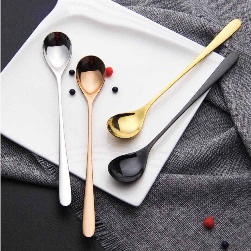 Elegant Plated Stainless Steel Dessert Spoon for Dessert β Multiple Color Options Available, Durable and Stylish 3