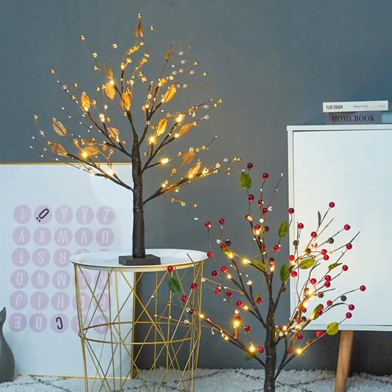 Elegant Spring Tree Table Lamp with Warm LED Lights – Battery Operated Bedside Lamp for Bedroom and Living Room Decor 5