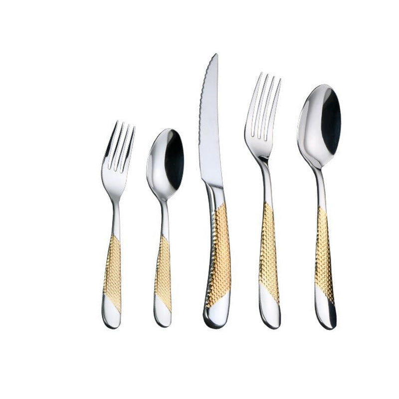Elegant Stainless Steel Cutlery Set with Textured Grip – Choose 24, 30, 48, or 60 Piece Options for Stylish Dining 9
