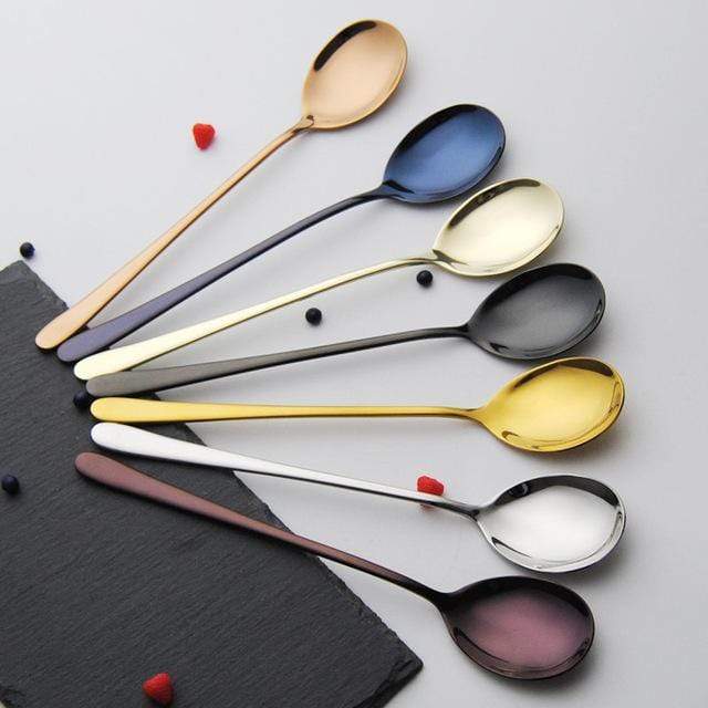 Elegant Stainless Steel Spoon β Durable Kitchen Essential in Silver, Gold, Rose Gold, and Black for Stylish Dining 2