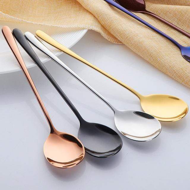 Elegant Stainless Steel Spoon β Durable Kitchen Essential in Silver, Gold, Rose Gold, and Black for Stylish Dining 3