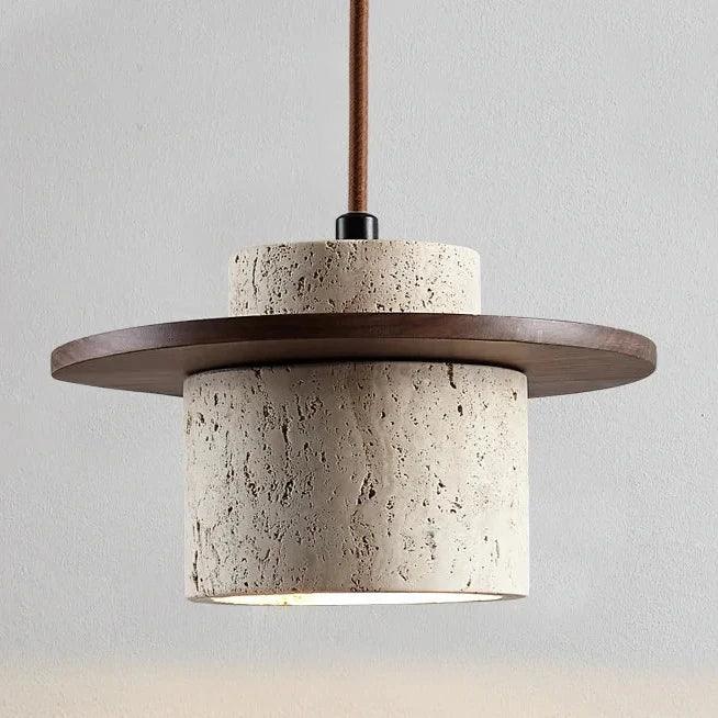 Elegant Stone and Wood Pendant Lamp with LED Bulbs – Modern Kitchen Pendant Lighting for Dining and Living Areas 1