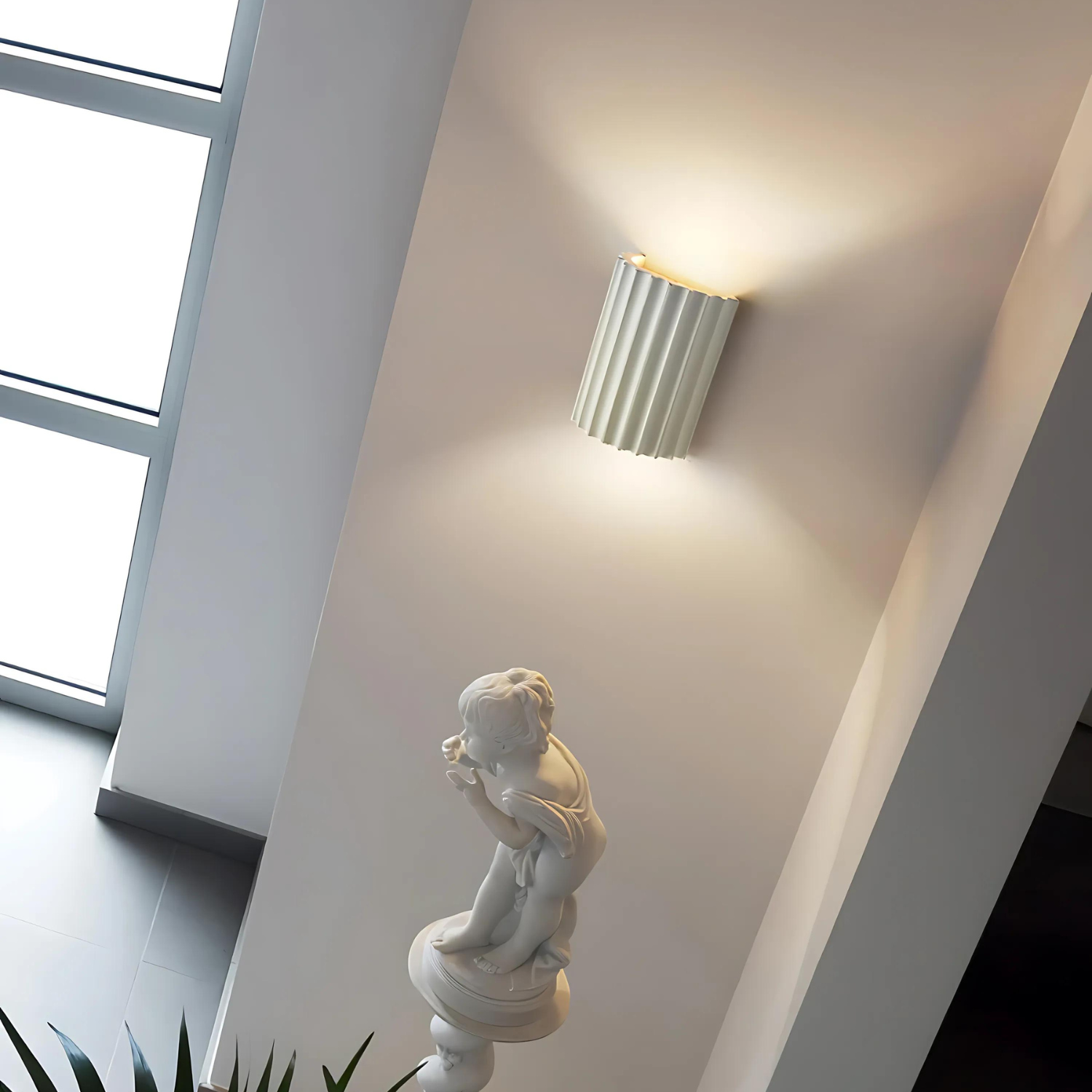 Elegant Wavy Wall Light Fixture for Living Rooms and Hallways – Stylish Wall Sconce in White or Brushed Nickel Finish 4