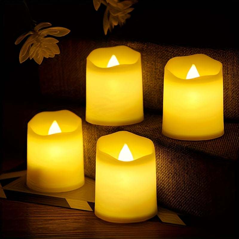 Flameless LED Tea Light Candles - Battery Operated, Safe and Smokeless, Warm Flickering Glow - Pack of 24/50/100 5