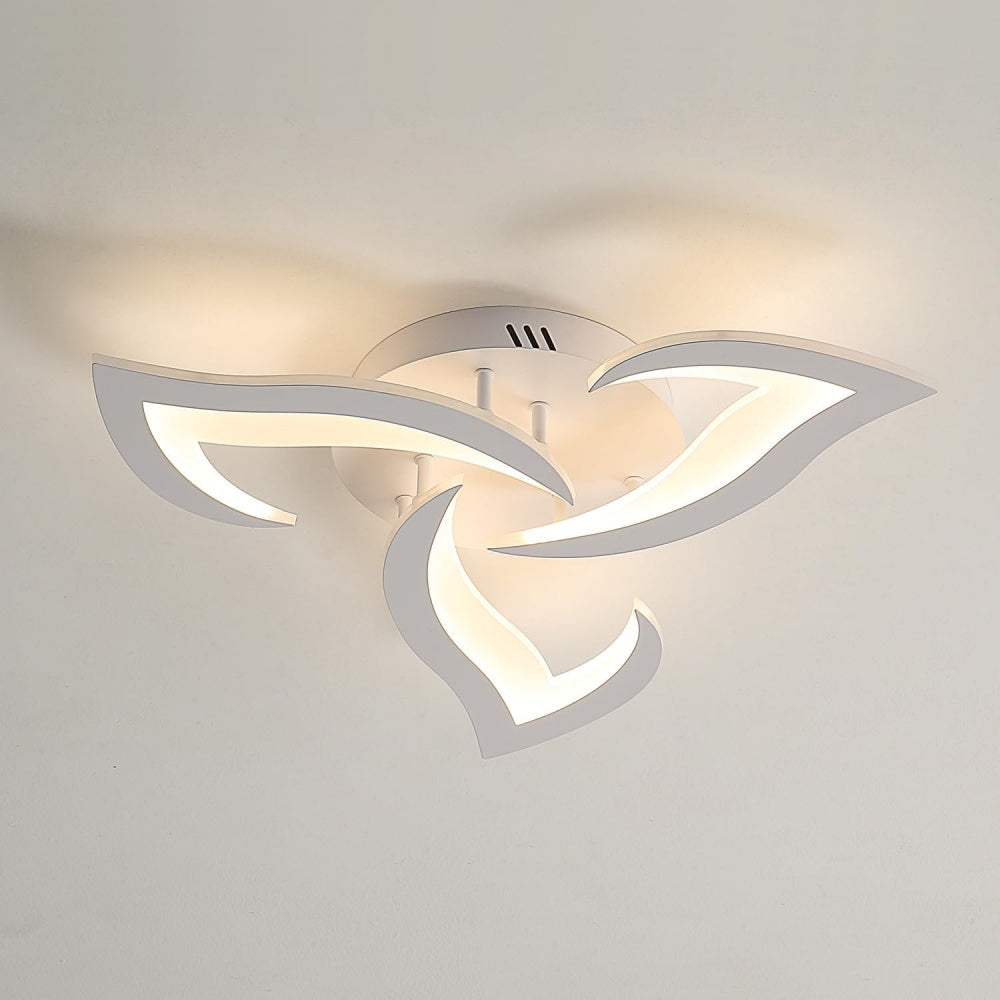 Flower-Shaped LED Ceiling Light Fixture, Energy-Efficient Iron Flush Mount for Living Room and Bedroom, 24W/40W Options 14