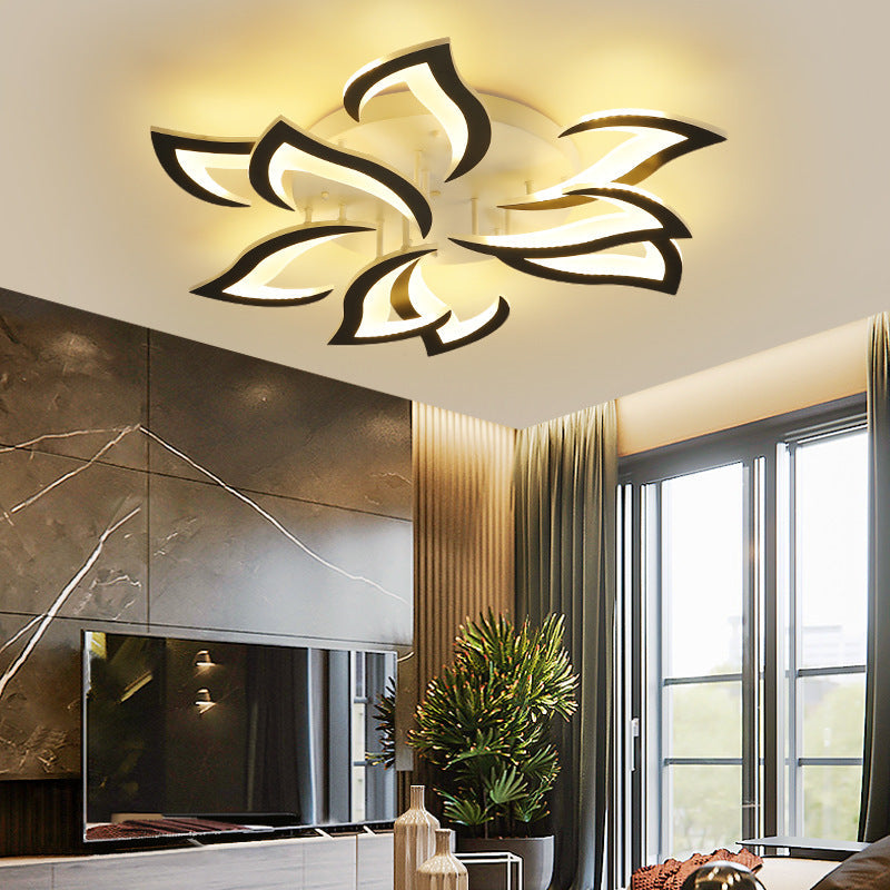 Flower-Shaped LED Ceiling Light Fixture, Energy-Efficient Iron Flush Mount for Living Room and Bedroom, 24W/40W Options 19