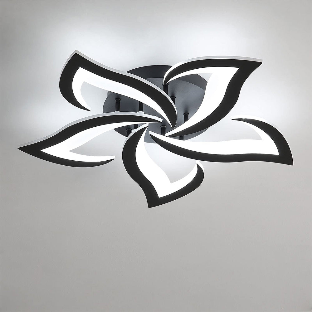 Flower-Shaped LED Ceiling Light Fixture, Energy-Efficient Iron Flush Mount for Living Room and Bedroom, 24W/40W Options 4