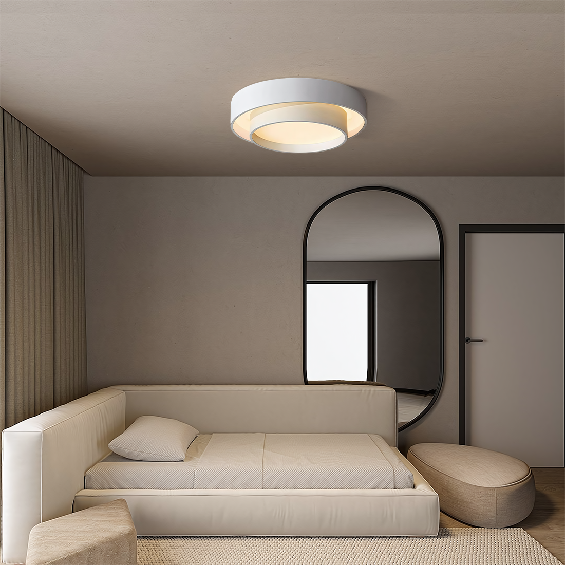 Flush Mount Ceiling Light - Modern Disc Design with Adjustable Brightness, LED Ceiling Fixture for Home and Office 3