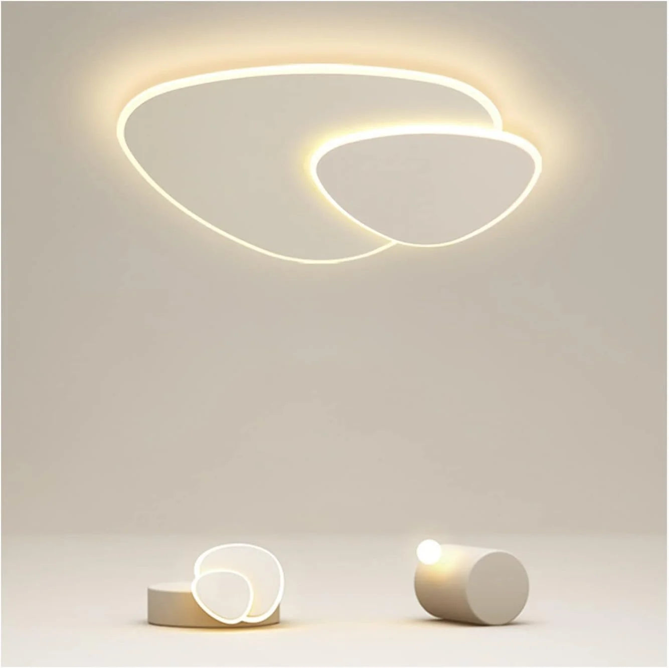 Flush Mount Ceiling Light Fixture – Minimalist Multi-Layer LED Ceiling Light for Home and Office, Matte White Finish, 24 Inches 6