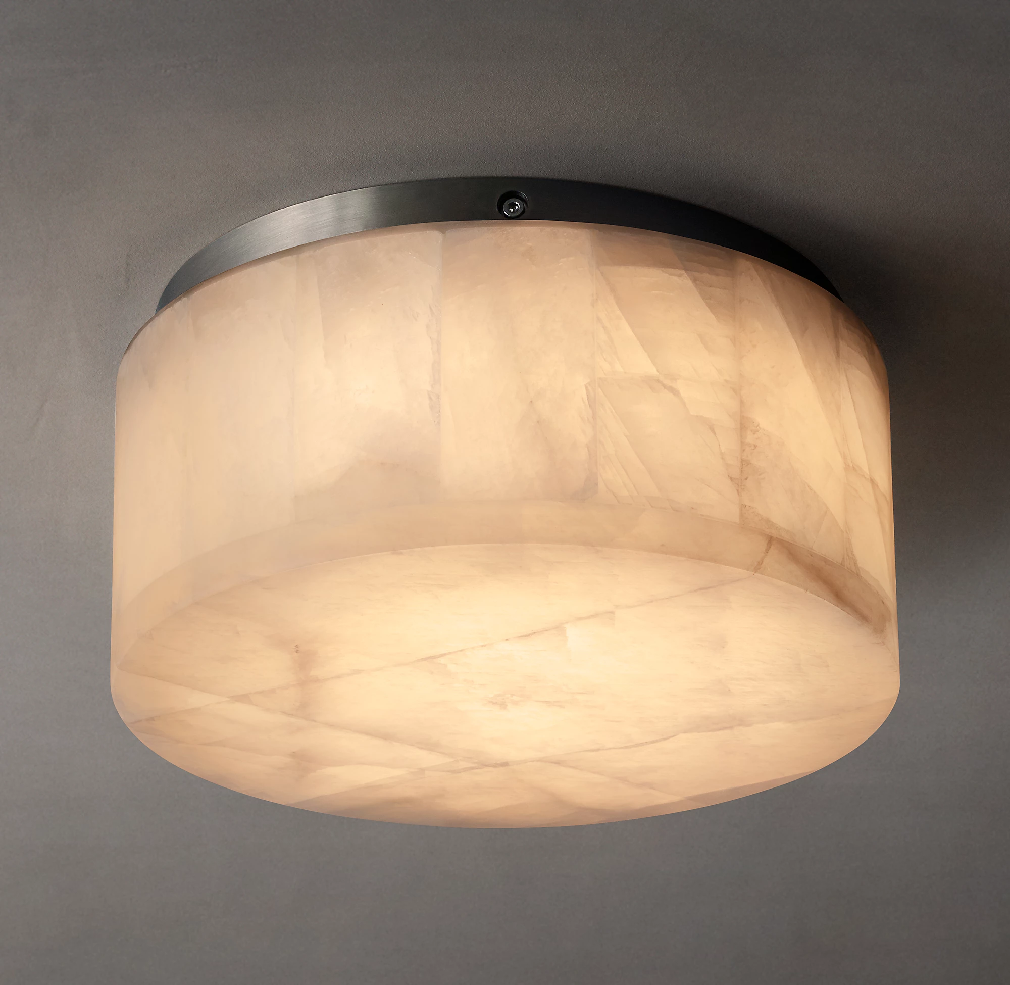 Flush Mount Ceiling Light Fixture in Alabaster - LED Compatible, Minimalist Design, Warm Glow - Available in Multiple Sizes and Finishes 0