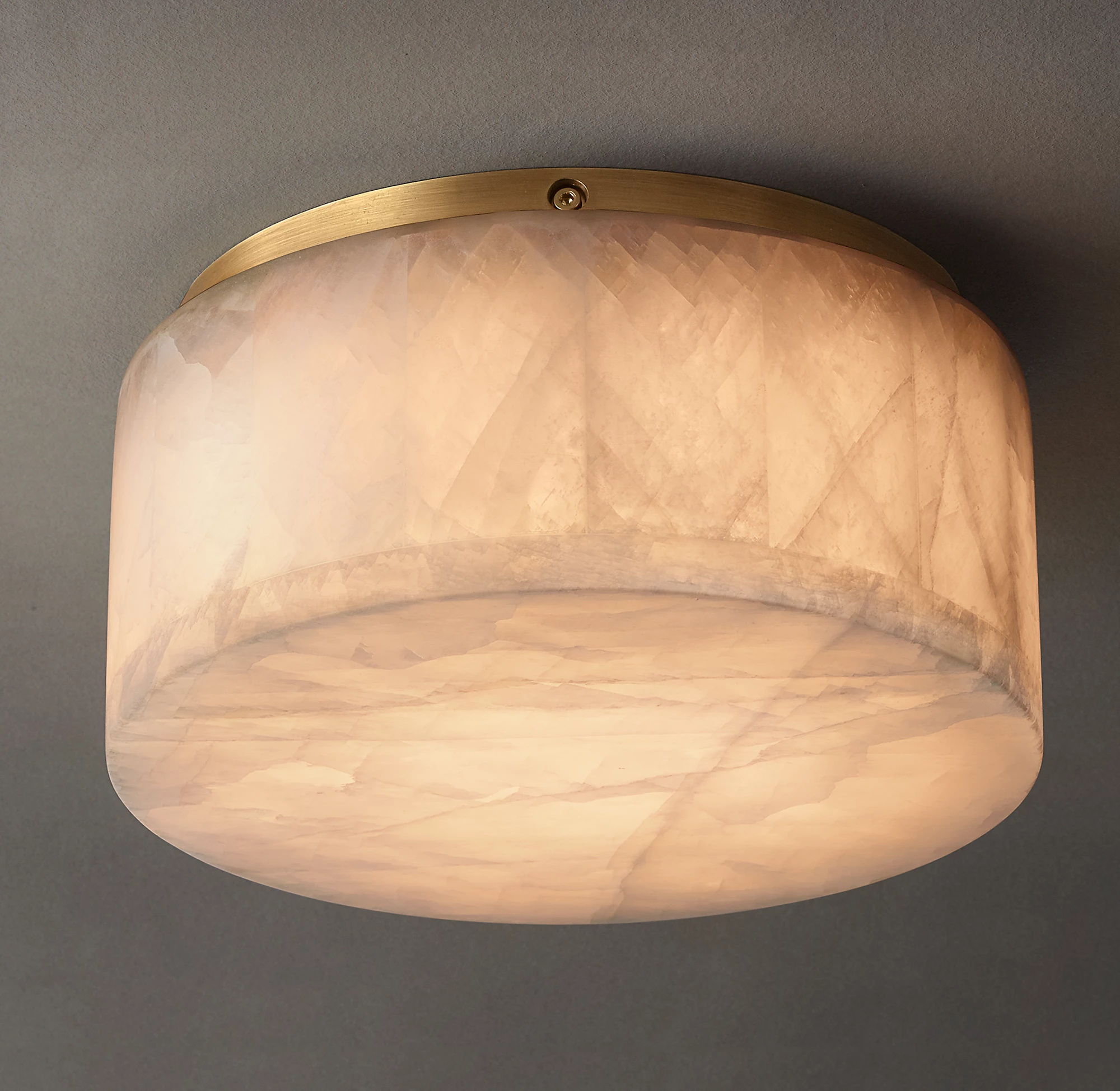 Flush Mount Ceiling Light Fixture in Alabaster - LED Compatible, Minimalist Design, Warm Glow - Available in Multiple Sizes and Finishes 4