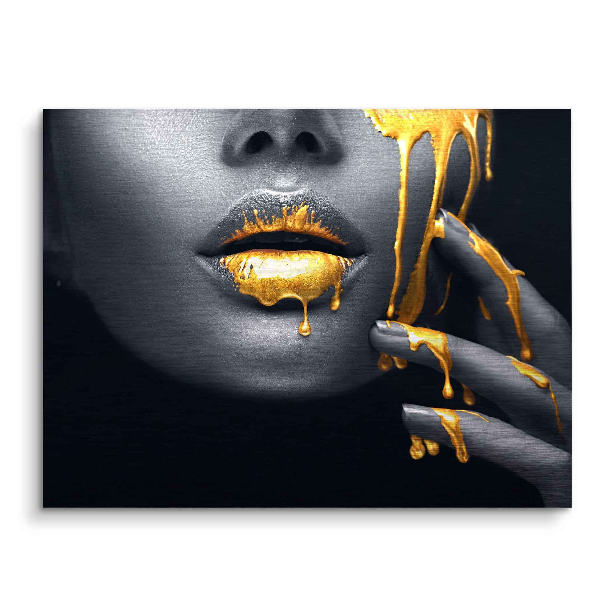Golden Face Art Print – Modern Artwork with Impressive Detail and Vibrant Colors, Ready for Wall Mounting 2