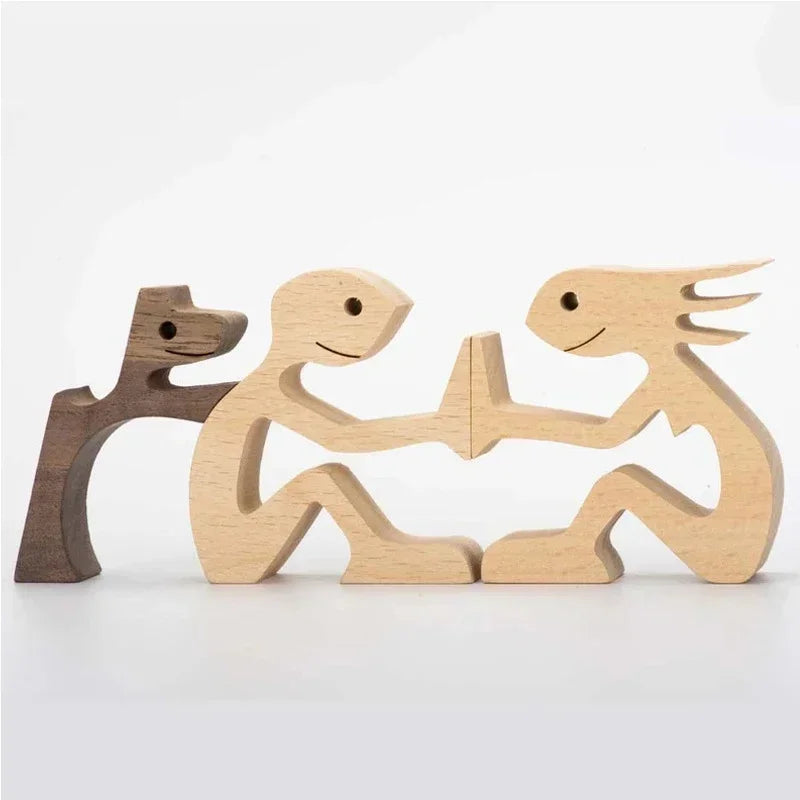 Hand-Carved Wooden Animal Ornaments β Unique Danish Home Decor for Animal Lovers, 10-12 cm, Natural Solid Wood 12