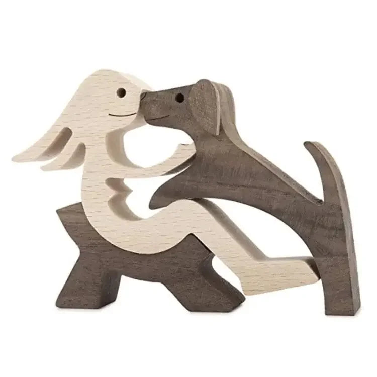 Hand-Carved Wooden Animal Ornaments β Unique Danish Home Decor for Animal Lovers, 10-12 cm, Natural Solid Wood 14