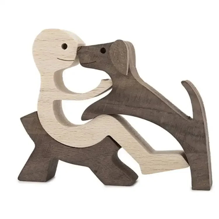 Hand-Carved Wooden Animal Ornaments β Unique Danish Home Decor for Animal Lovers, 10-12 cm, Natural Solid Wood 15