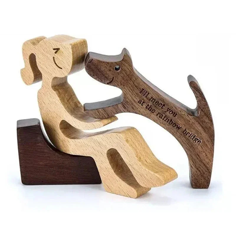 Hand-Carved Wooden Animal Ornaments β Unique Danish Home Decor for Animal Lovers, 10-12 cm, Natural Solid Wood 3