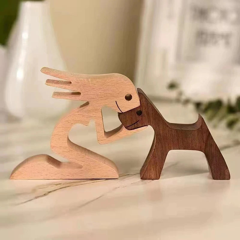 Hand-Carved Wooden Animal Ornaments β Unique Danish Home Decor for Animal Lovers, 10-12 cm, Natural Solid Wood 4