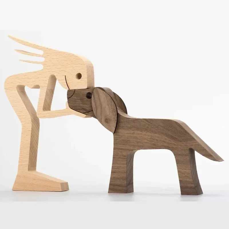 Hand-Carved Wooden Animal Ornaments β Unique Danish Home Decor for Animal Lovers, 10-12 cm, Natural Solid Wood 5