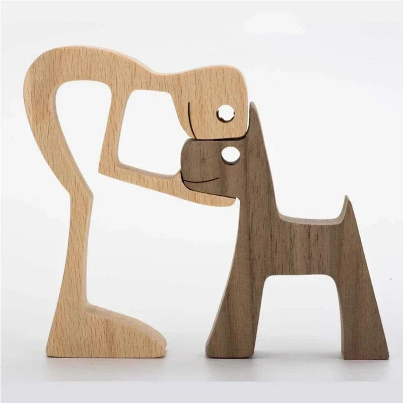 Hand-Carved Wooden Animal Ornaments β Unique Danish Home Decor for Animal Lovers, 10-12 cm, Natural Solid Wood 6