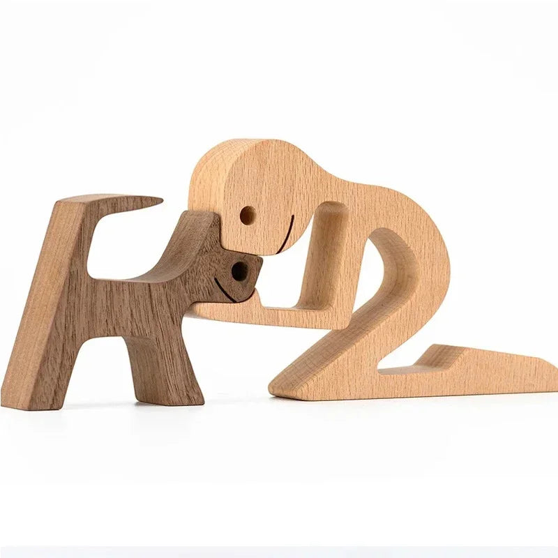 Hand-Carved Wooden Animal Ornaments β Unique Danish Home Decor for Animal Lovers, 10-12 cm, Natural Solid Wood 7