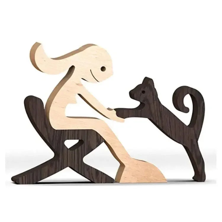 Hand-Carved Wooden Animal Ornaments β Unique Danish Home Decor for Animal Lovers, 10-12 cm, Natural Solid Wood 8