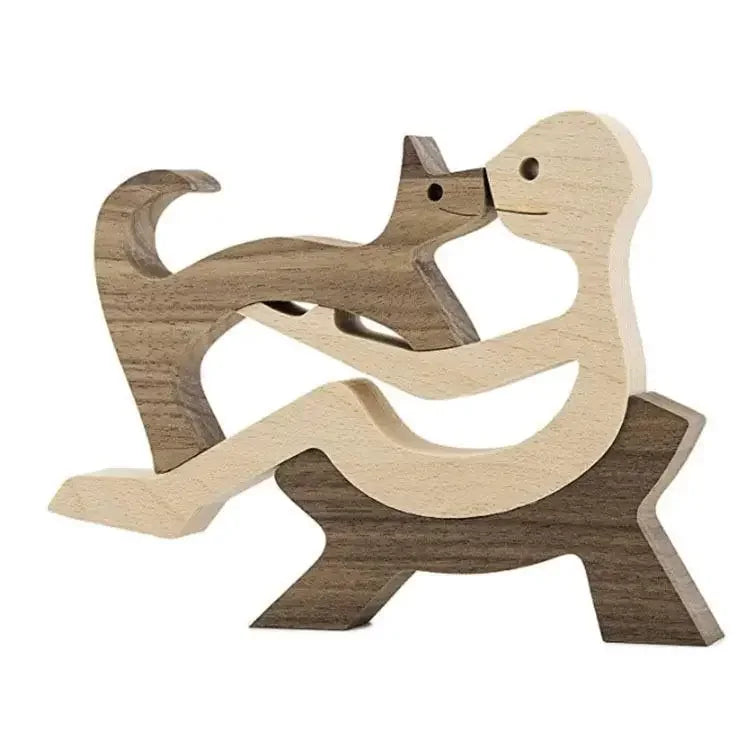 Hand-Carved Wooden Animal Ornaments β Unique Danish Home Decor for Animal Lovers, 10-12 cm, Natural Solid Wood 9