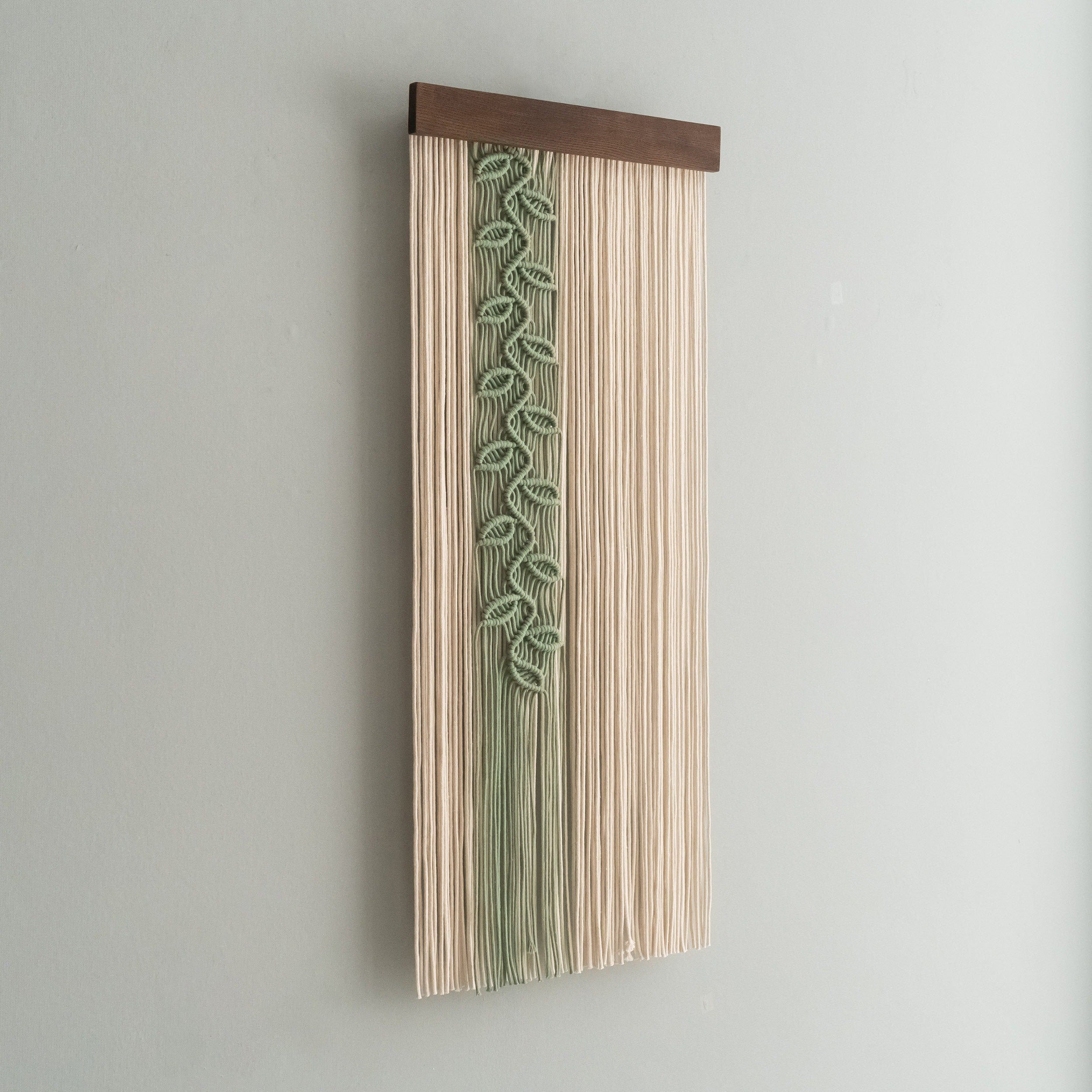 Handcrafted Macrame Wall Hanging with Leaf Vine Design β Boho Wall Art Decor for Living Room 3