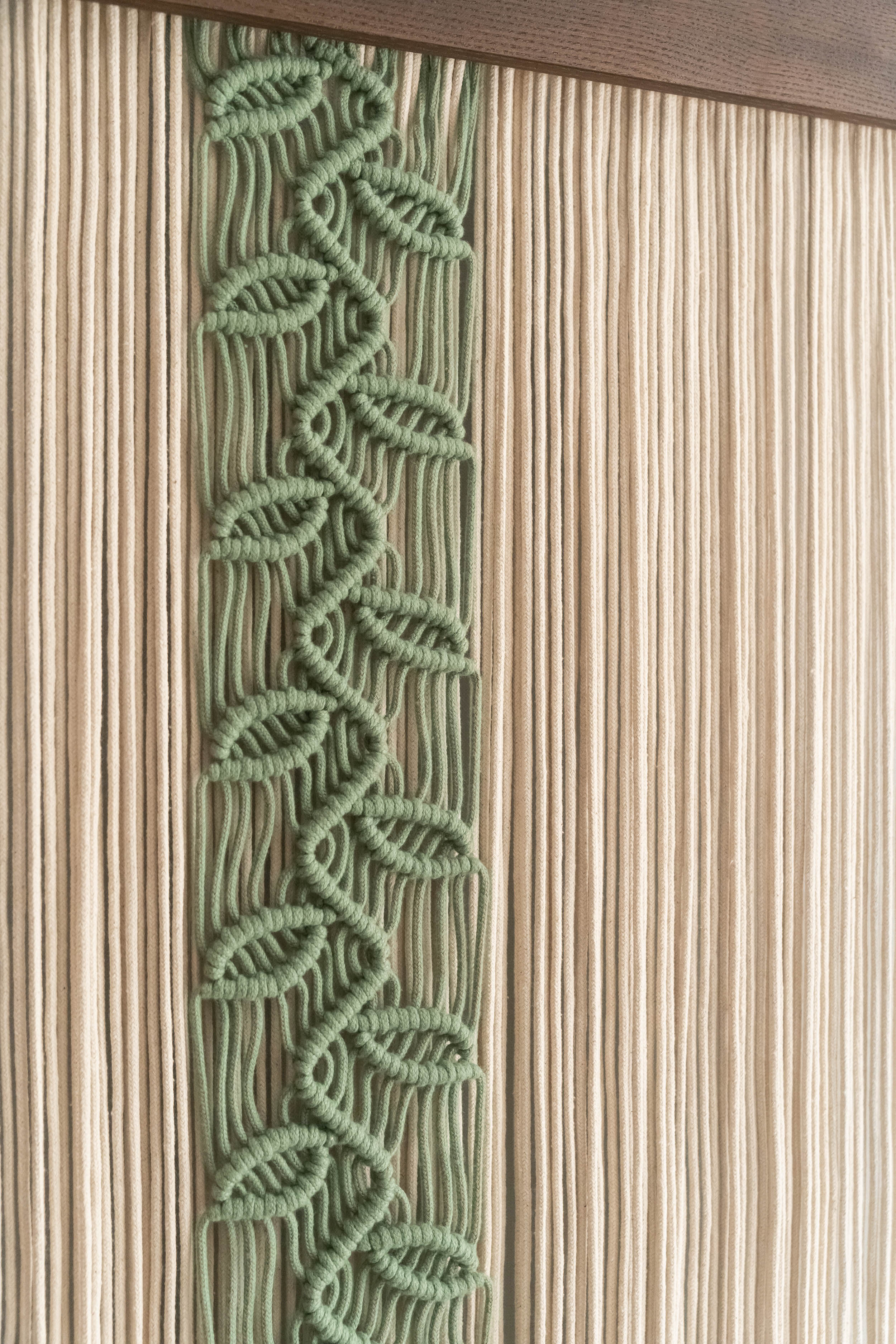 Handcrafted Macrame Wall Hanging with Leaf Vine Design β Boho Wall Art Decor for Living Room 4