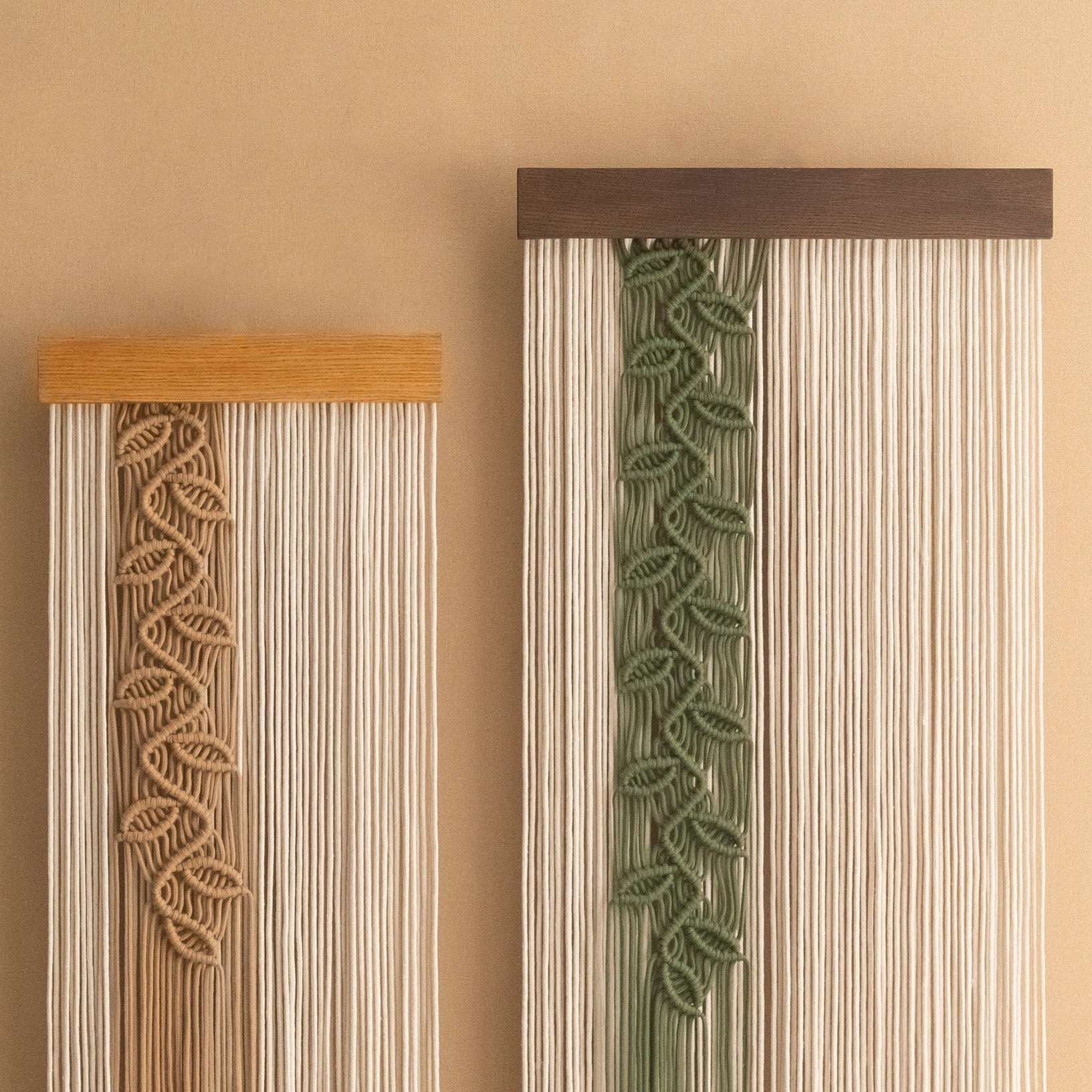 Handcrafted Macrame Wall Hanging with Leaf Vine Design β Boho Wall Art Decor for Living Room 5