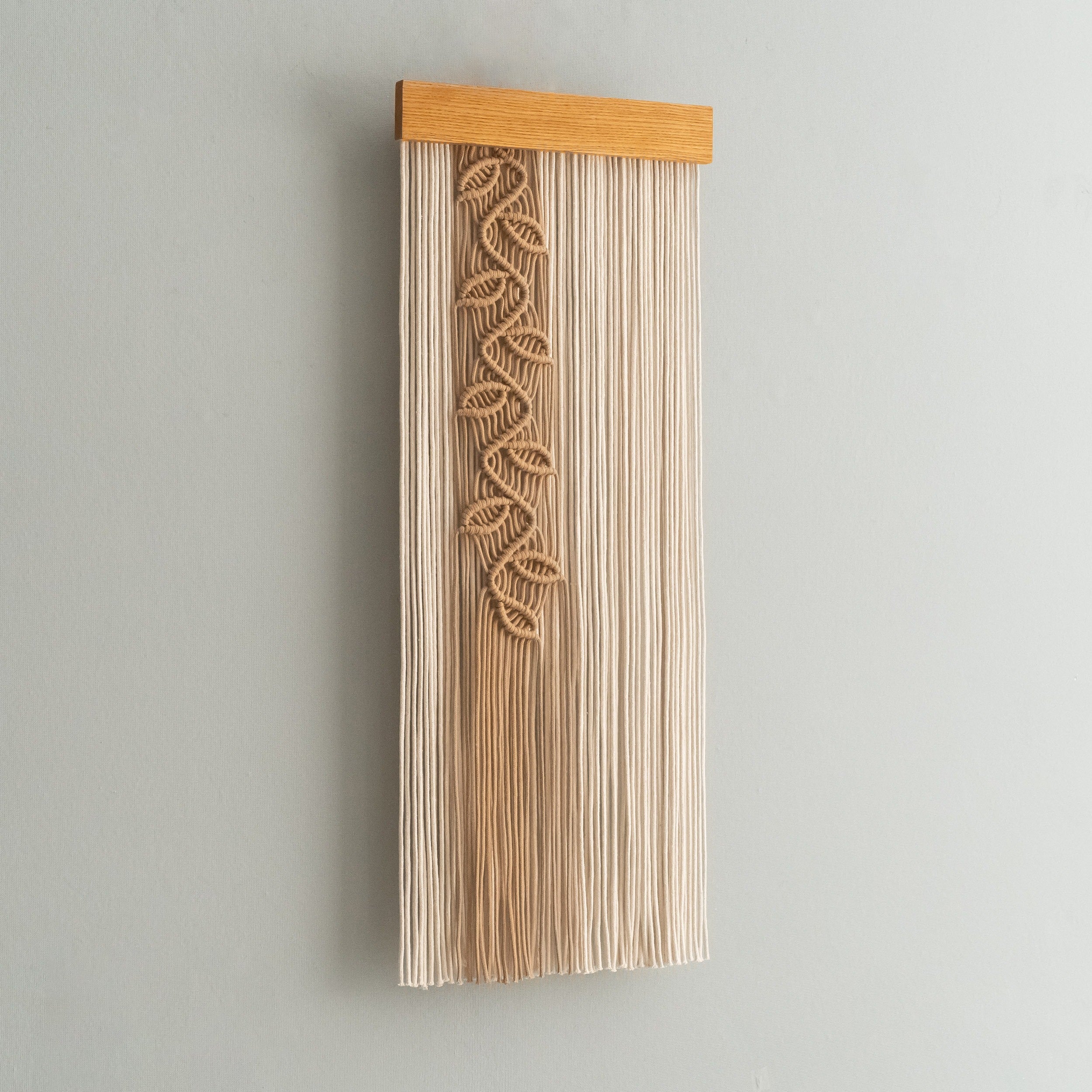 Handcrafted Macrame Wall Hanging with Leaf Vine Design β Boho Wall Art Decor for Living Room 7