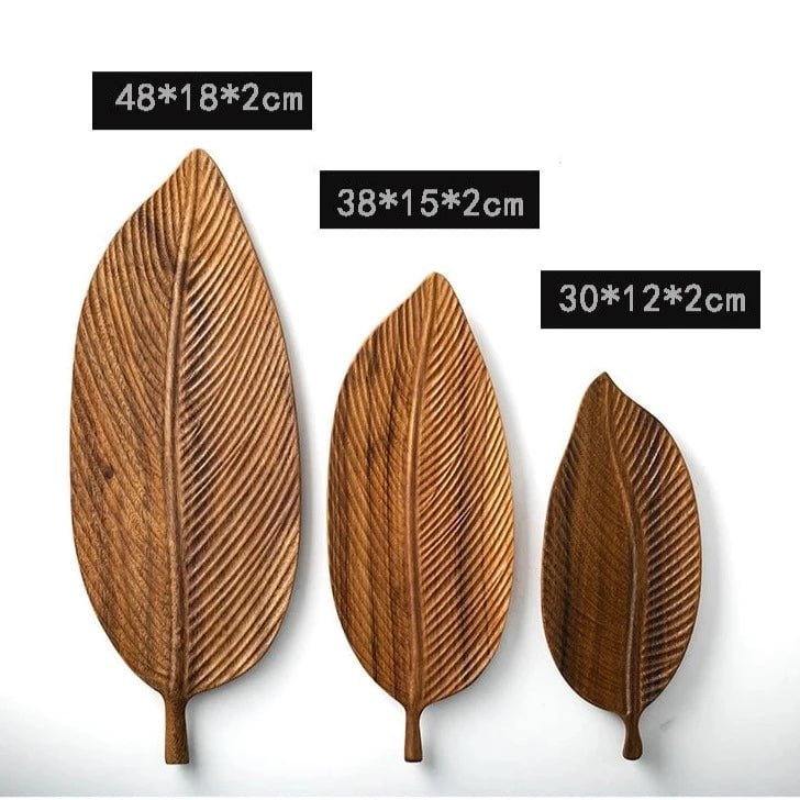 Handcrafted Wooden Serving Plate - Unique Black Walnut Leaf Platter for Elegant Dining and Decor 7