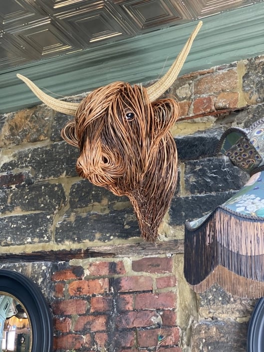 Handmade Cow Wall Sculpture Art – Rustic Home Decor with Life-Like Detailing, Large Size for Striking Wall Display 2