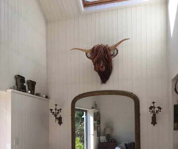 Handmade Cow Wall Sculpture Art – Rustic Home Decor with Life-Like Detailing, Large Size for Striking Wall Display 3