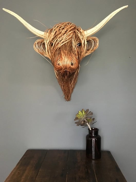 Handmade Cow Wall Sculpture Art – Rustic Home Decor with Life-Like Detailing, Large Size for Striking Wall Display 5