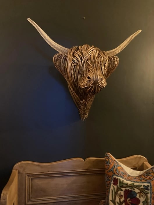 Handmade Cow Wall Sculpture Art – Rustic Home Decor with Life-Like Detailing, Large Size for Striking Wall Display 6