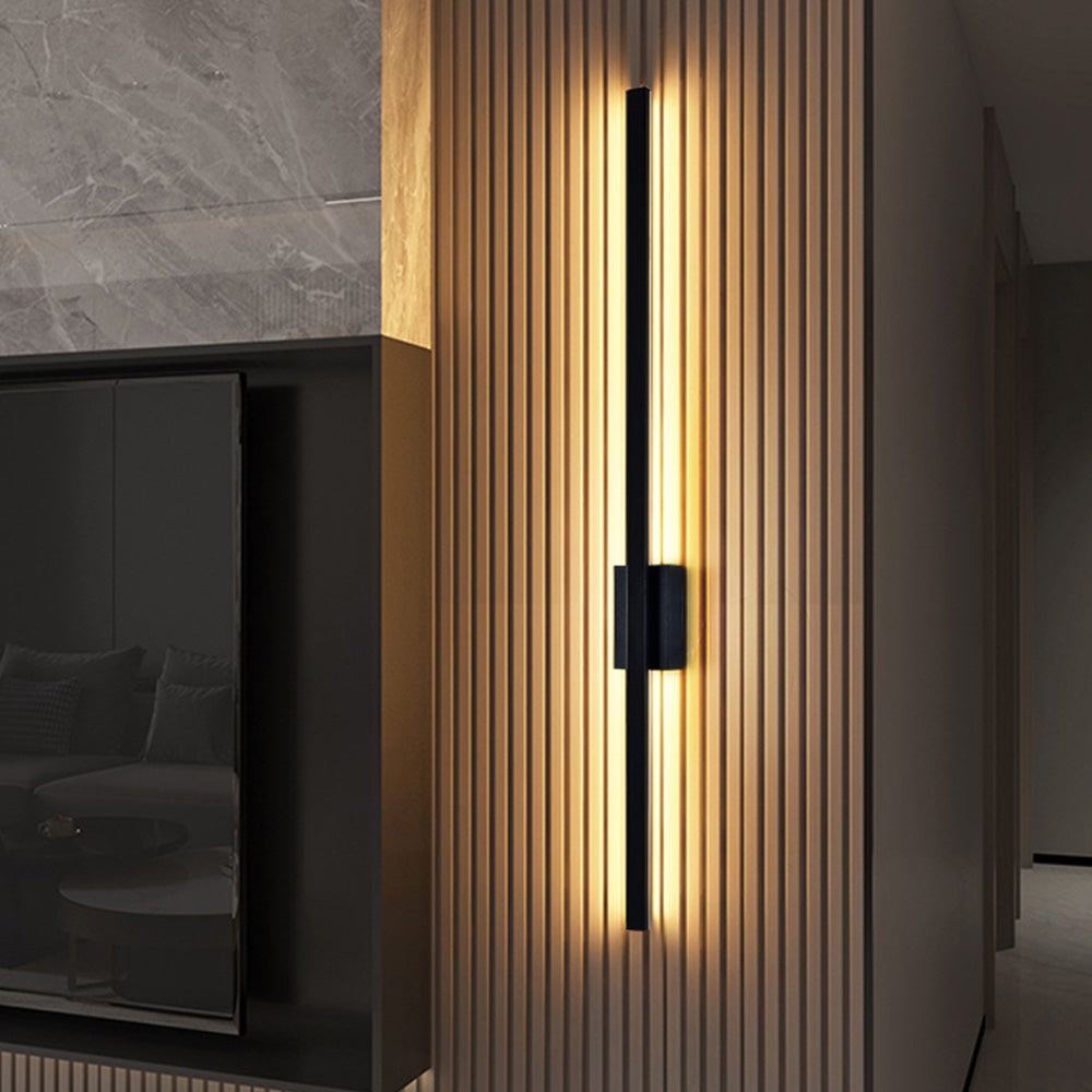 Industrial Minimalist LED Wall Light - Iron Wall Sconce for Modern Living Room and Hallway Illumination 0