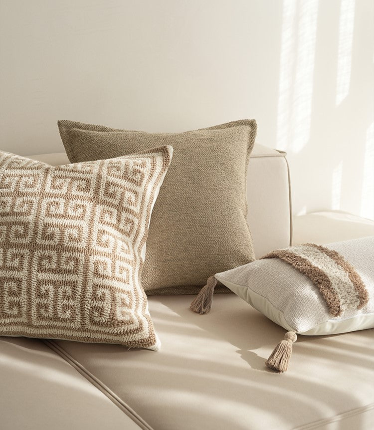 Isabelle Tufted Cushion Cover 100% Cotton, 45x45 & 50x50 cm, Soft Texture Sofa Cushion Covers for Stylish Home Decor 2