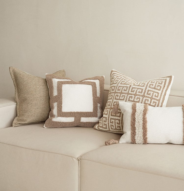 Isabelle Tufted Cushion Cover 100% Cotton, 45x45 & 50x50 cm, Soft Texture Sofa Cushion Covers for Stylish Home Decor 4