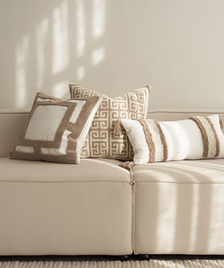 Isabelle Tufted Cushion Cover 100% Cotton, 45x45 & 50x50 cm, Soft Texture Sofa Cushion Covers for Stylish Home Decor 5