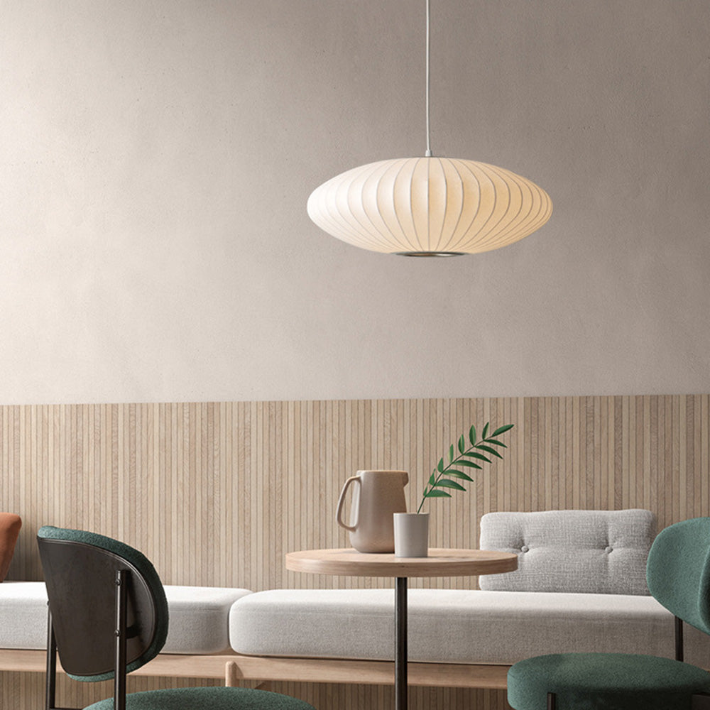 Japandi Silk Chandelier Light – Elegant Modern Pendant for Home Interiors, Luxurious Artificial Silk Design 6