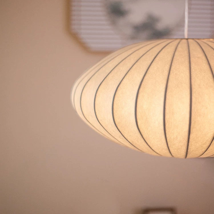 Japandi Silk Chandelier Light – Elegant Modern Pendant for Home Interiors, Luxurious Artificial Silk Design 7
