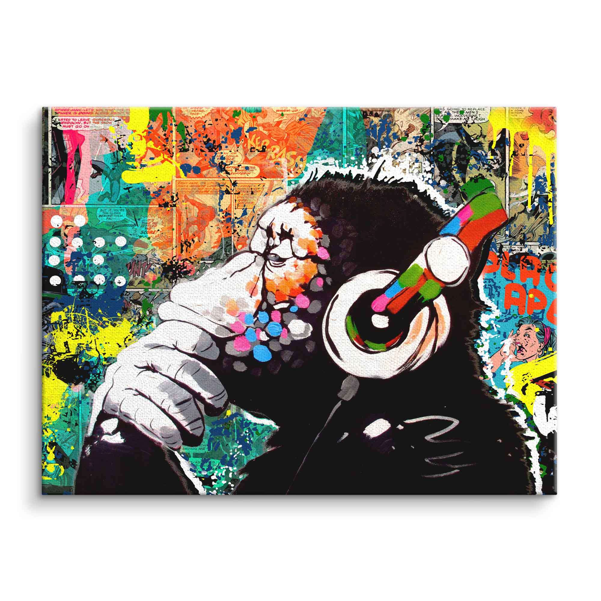 Keep Cool Music Art Print – High-Quality Modern Art Design with Whimsical Monkey Cartoon – Ready to Hang 0