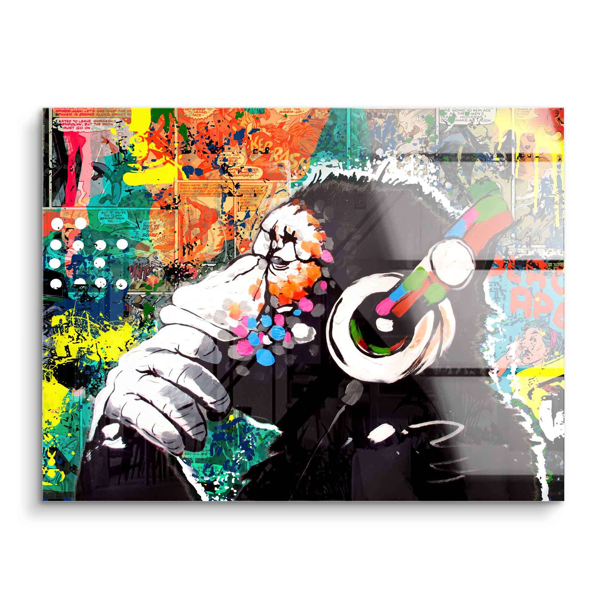 Keep Cool Music Art Print – High-Quality Modern Art Design with Whimsical Monkey Cartoon – Ready to Hang 1