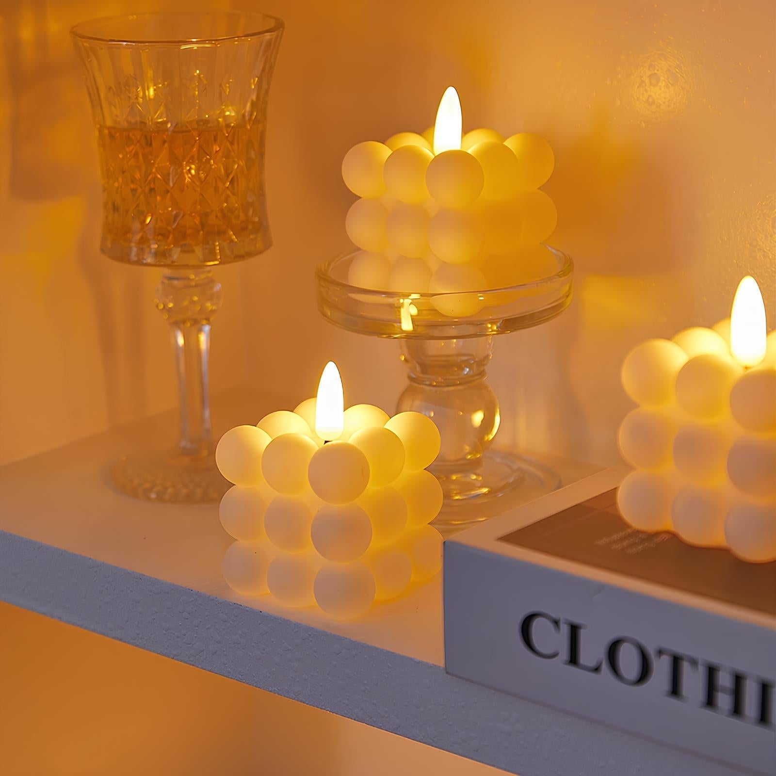 LED Pillar Candles with Flickering Flame Effect – Safe Flameless Battery Operated Candles for Home Decor and Events 3