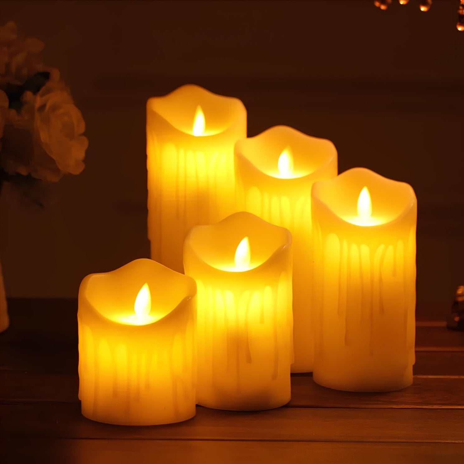 LED Pillar Candles with Flickering Flame Effect – Safe Flameless Battery Operated Candles for Home Decor and Events 8