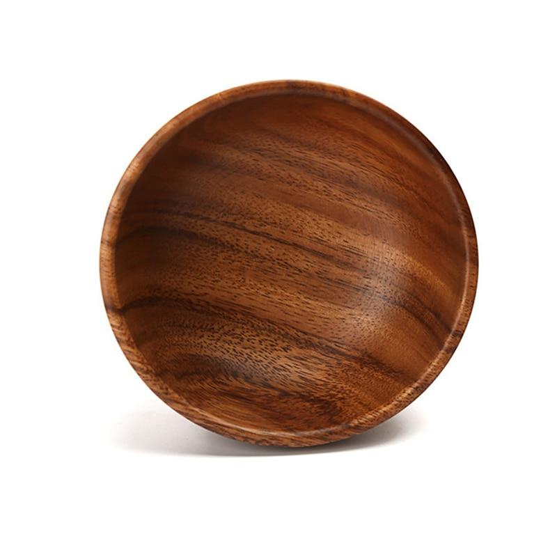 Large Acacia Wood Serving Bowl – Unique Design for Serving Fruits, Vegetables, and Beverages, 12 Inch Diameter 2