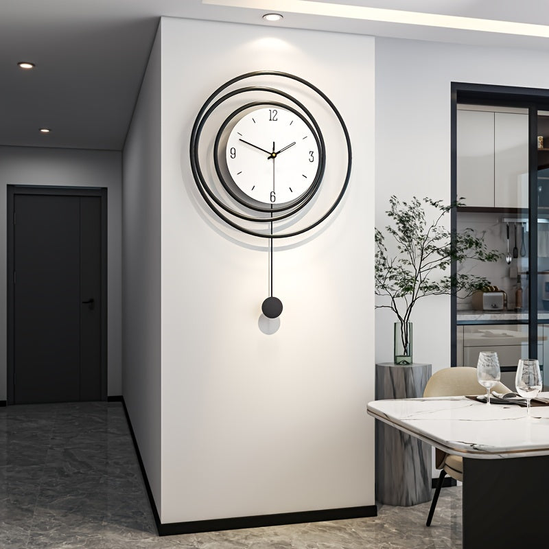 Large Modern Wall Clock Decor β 72 cm High, 45 cm Wide Metal Timepiece for Home and Office, Silent and Easy to Install 2