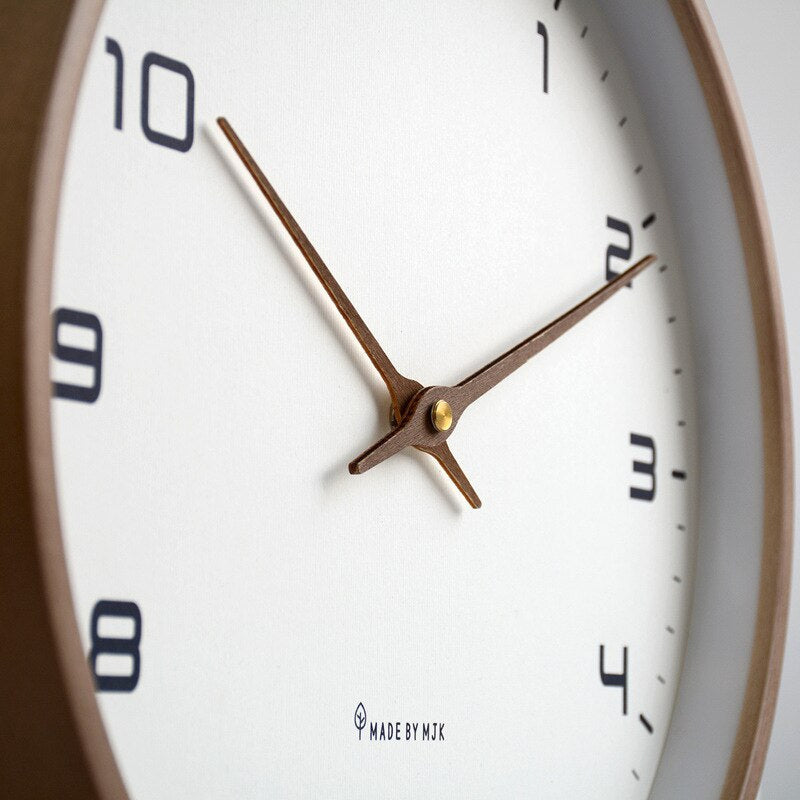 Large Wooden Wall Clock with Scandinavian Design β Silent Quartz Movement, Brown and Cream, 25x25cm or 30x30cm for Modern Wall Clock Decor 3