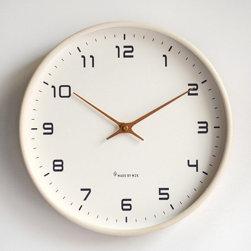 Large Wooden Wall Clock with Scandinavian Design β Silent Quartz Movement, Brown and Cream, 25x25cm or 30x30cm for Modern Wall Clock Decor 4